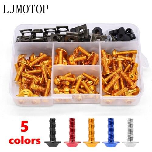 For Yamaha YZF R 3 25 6 600R FZR 600 FZ600 TRX850 FZR400 175pcs Motorcycle Fairing Body Bolts Kit Fastener Clips Screw Nuts M6
