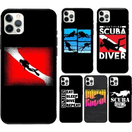 Scuba Diving Quote Cover Case For iPhone XR X XS MAX 12 Mini 11 Pro Max 5S 6S 7 8 Plus SE 2020 Coque
