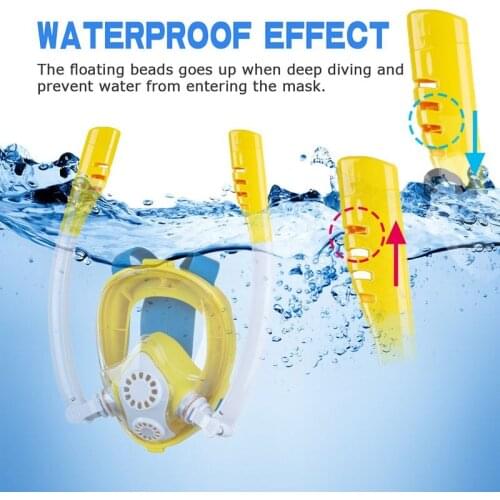 Kids Double Tube Silicone Colorful Anti Fog Professional Free Diving Mask For Swimming Snorkeling Diving