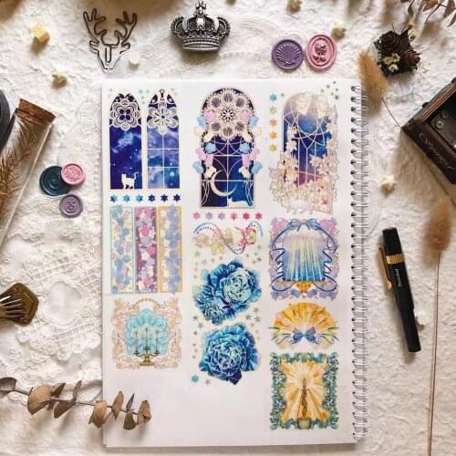 Fairy Star Night Washi Tape for Card Making Bullet Journal DIY Scrapbooking Decorative Sticker