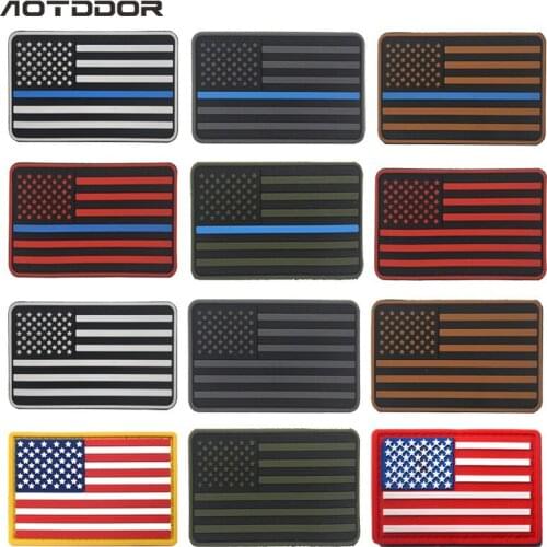 US Flag PVC Patch USA United States of America Military Patch Tactical Emblem American Rubber Flag Badges