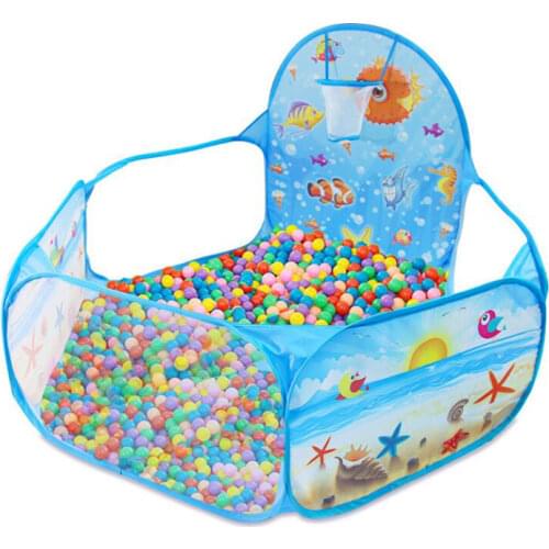 Toy Tent Cartoon Play Game House Ocean Series Ball Pool Pits With Basket Portable Foldable Outdoor Educational Toys For Children