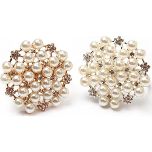 New 12 Pack Pearls Napkin Rings,Delicate Alloy Napkin Holder Ring Buckles Table Setting Decor for Thanksgiving,Christmas