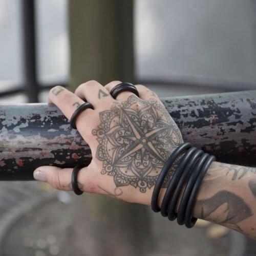 YD&YDBZ Handmade Soft Rubber Ring For Women Simple Punk Style Elasticity Jewelry Ring Party Bar Finger Accessories Festival Gift