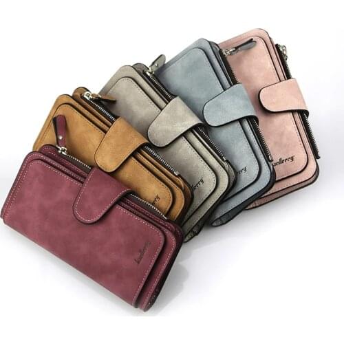 Weysfor Vogue Leather Women Wallets Coin Pocket Hasp Card Holder Money Bags Casual Long Ladies Clutch Phone Wallet Women Purse