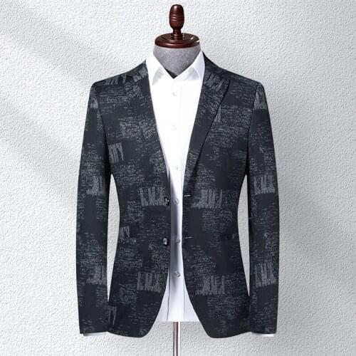 Fashionable Slim Fit Jacket Male Thin Blazer Business Coat Party Club Suit Stage Costume