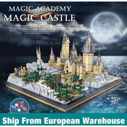 Mould King 22004 Movie Castle Compatible 16060 Magic School of Witchcraft and Wizardry Model Building Blocks Kid Christmas Gift