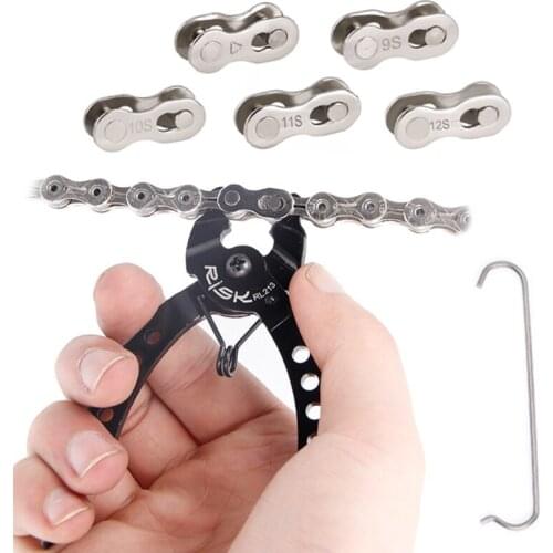 Bicycle Chain set Mini Mountain Bike Chain Quick Link Bike Gauge Tool Calipers Measure Screw Chain Hook Cycling Accessories