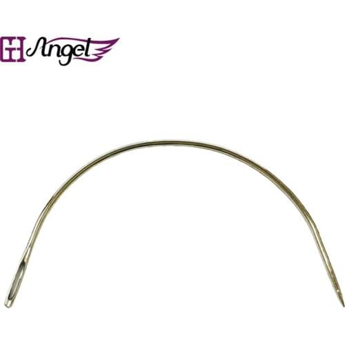 Wholesale 1200pcs 9cm C Type Curved Sewing Needle for Hair Extension Weft Hair Weaving Thread Needles for Hair Extension Tools