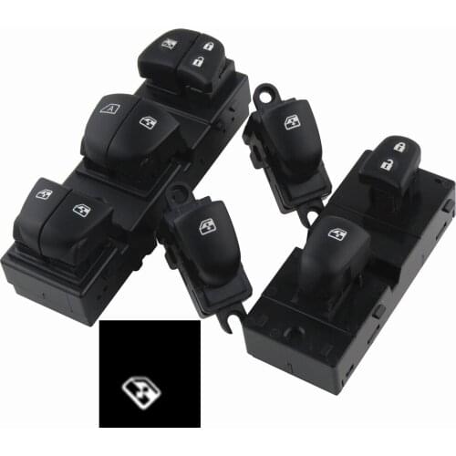 254011KA0A 25401-1KA0B 25411-1KL5A Window Master Control Switch for Nissan Qashqai Altima Sylphy Tiida X-Trail White light