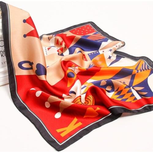 100% Nature Square Silk Neckerchief Hangzhou Silk Kerchief Hairscarf Women Printed Bandana Real Satin Silk Square Neck Scarf