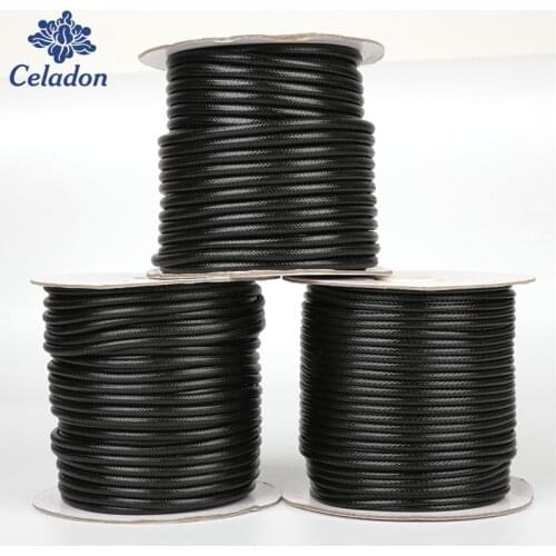 Hot 10/5Meters 2.5/3/3.5/4/5 MM Waxed Thread Polyester Korea Cord Eco-friendly Thread For DIY Necklace Bracelet Jewelry Making