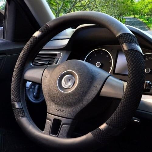 7 Colors Skidproof Durable Car Steering Wheel Cover Sandwich Fabric For 35/36/37/38/39/40 cm Fit Most Cars Auto Breathability