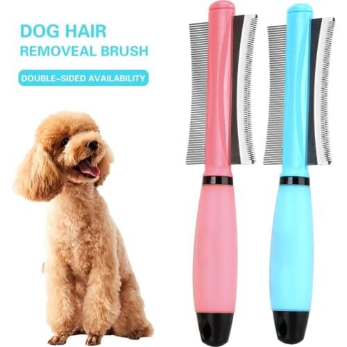 For Cat Grooming Tool Pet Hair Comb Easy Deshedding Brush For Long Small Hair Dog Double-Sided For Cat Dog Hair Remover