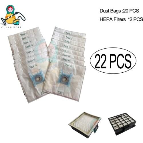 Replacement HEPA Filter Dust Bags for Bosch Vacuum Cleaner Type G BSG6 GL-30 BSGL4 GL-40 GL30 / SPHERA & ULTRA Series Bags