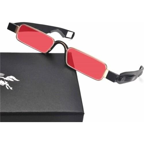 MINCL/ Vintage Rimless Square Sunglasses Men Sun Glasses Female Hip Hop Style Transparent Yellow Glasses Male Brand Designer NX