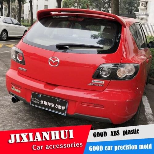 For Mazda 3 Spoiler 2006-2013 Mazda3 Hatchback Spoiler HSDD ABS plastic Material Car Rear Wing Color Rear Spoiler