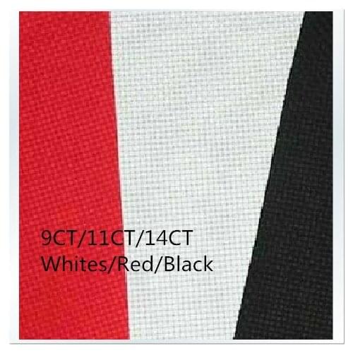 Fabric Whites or Red or Black Canvas 100X50cm Discount Shop Cross Stitch Aida Cloth