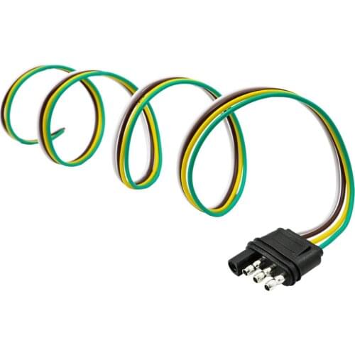 Trailer Light 4-way Plug Wiring Harness Connector and 36'' Extension Wire US