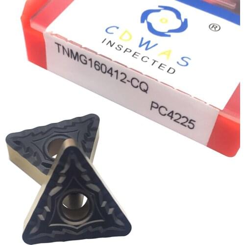 TNMG160412 CQ PC4225 Carbide Inserts External Turning Tool CNC Lathe Tools TNMG 160412 Steel Cutting For MTGNR Toolholder