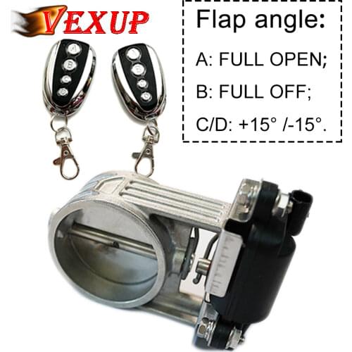 VexUp 2.0" 2.5" 2.75" 3.0" Exhaust Valve Flap + Electric 30° 60° 90° Plastic Control Box For Car Exhaust Pipe Vacuum Pump
