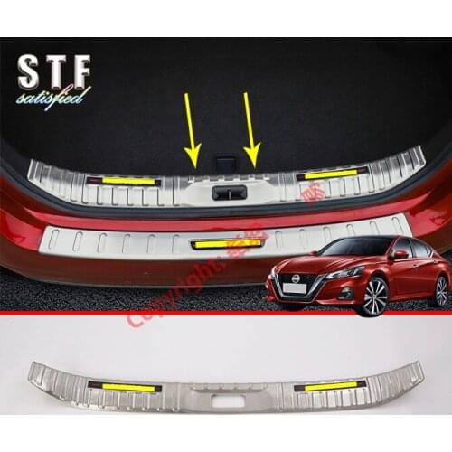 Stainless Steel Interior Rear Bumper Protection Trunk Sill Decorative Plate Pedal For Nissan Altima MK7 2019 2020