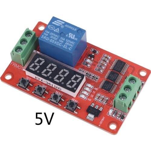 FRM01 DC 5/12/24V 1 Channel Relay Module Loop Delay Timer Switch Self-Locking Timing Board ABCD