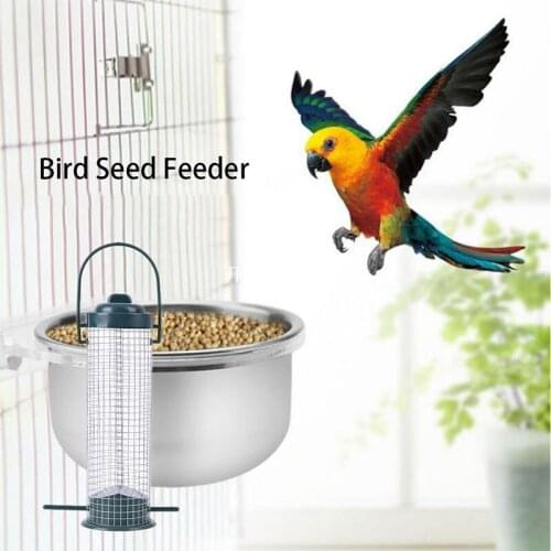 1PCS Bird Feeder Park Bird Supplies Pet Products Bird Wild Outdoor Garden Hanging Ports Seed Plastic Feeder Drop shipping