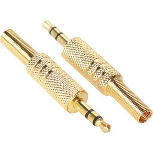 10pcs 3 Pole 3.5mm Male Repair headphone Jack Plug Metal Audio Soldering Spring