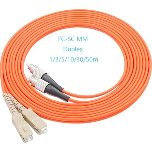 10PCS/Pack FC/UPC-SC/UPC Muliti mode MM Duplex Fiber Optical Jumper Fiber Optic Patch Cord 1m/3m/5m/10m/30m/50m