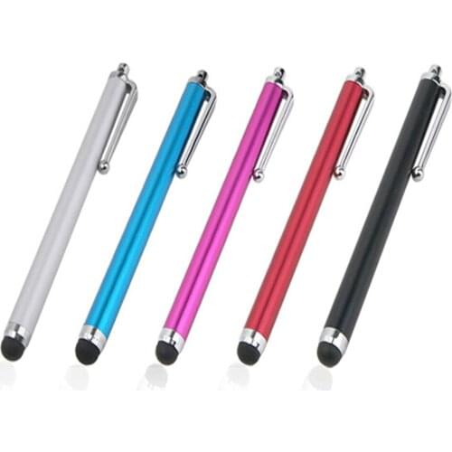 100pcs/lot Clip Metal Touch Pen for Mobile Phone Stylus for iPhone Samsung Pad Laptop Capacitive Screen