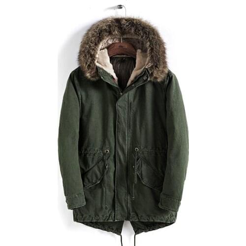 2021 Winter Warm Parkas Coat Men Long Куртка аляска Jacket Military Fur Hooded Tactical Bomber Army Korean Thick Liner Parka Man