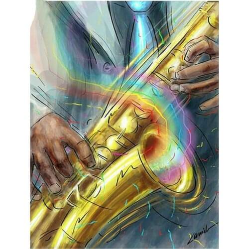 5d diy diamond painting full square drill saxophone musical instrument pattern diamond embroidery set diamond mosaic gift WG1299