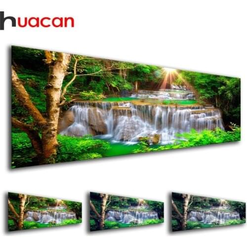 Huacan Diamond Embroidery Sale 5D DIY Diamond Painting Full Square Landscape Home Decor Mosaic Waterfall Picture Of Rhinestone