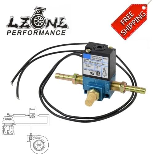 FREE SHIPPING - 3 Port Electronic Boost Control Solenoid Valve 35A-ACA-DDBA-1BA With Brass Silencer JR-ECU05