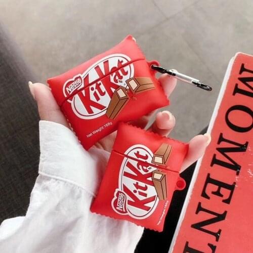 For AIrpods Case,Kitkat Chocolate Case For Airpods 1/2 Case,Soft Silicone Earphone Headphone Cover For Airpods Pro Case Cover