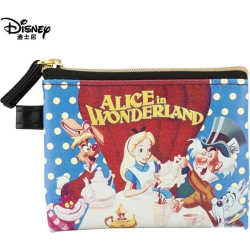 Disney Genuine Alices Adventures In Wonderland 3 Pcs New Multifunction Coin Purse Wallet Baby Care Bags Fashion Girls Bags