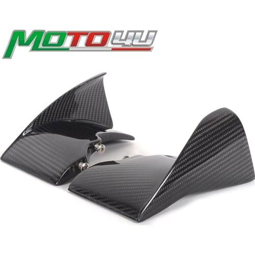 For KAWASAKI H2 Real Carbon Fiber Aerodynamic Wing Spoiler Winglets Lower Winglets Double-sided Gloss Motorcycle Accessories