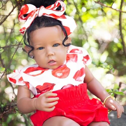Hoomai 20" New Baby Doll with Red Lips Clothes Reborn Doll Lifelike Princess Newborn Doll Bonecas for Childrens Gifts