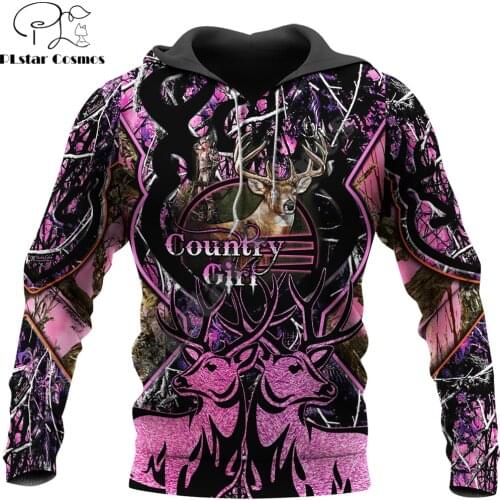 Beautiful Deer Hunting Camo 3D All Over Printed Men Hoodie Unisex Deluxe Sweatshirt Zip Pullover Casual Jacket Tracksuit KJ350