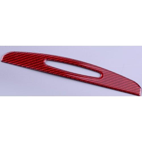Carbon Fiber Red Car Console Armrest Cup Holder Cover Panel Trim Fit for Dodge Charger 2015 2016 2017 2018 2019 2020