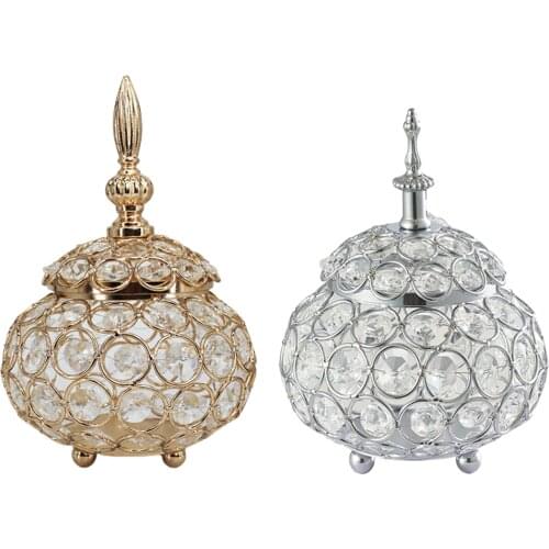 Creative Crystal Candle Holder Candlestick Jewelry Box Wedding Centerpieces Table Candelabra For Home Party Decoration