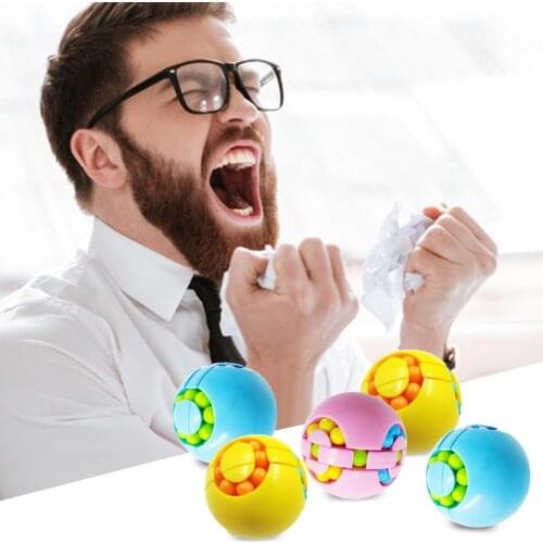 Hot Anti Stress Cube Little Magic Bean Rotating Cube Kids Stress Relief Toy For Adults Kids Plastic 5-7 12-15 Years Puzzle Game