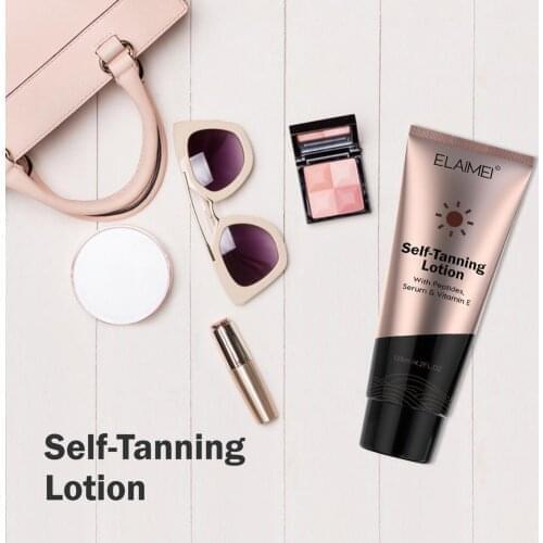 125ML Self Tanning Lotion Darker Bronzer Sunless Fake Tanning Lotion Quickly Coloring No Sun Damage Face Body Natural Tan Cream