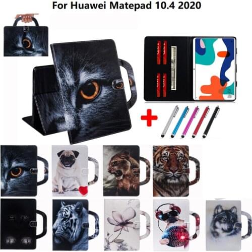 Animal Magnetic Etui for Huawei MatePad 10.4 Case 2020 BAH3-W09 BAH3-AL00 Leather Stand Case for Huawei Mate Pad 10.4 Case Bag