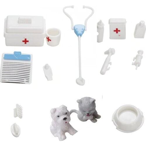 NK One Set Doll Accessories Toy medical kit Supplies Doll Pet Toys For Barbie doll Baby Toys Christmas gift Doll House