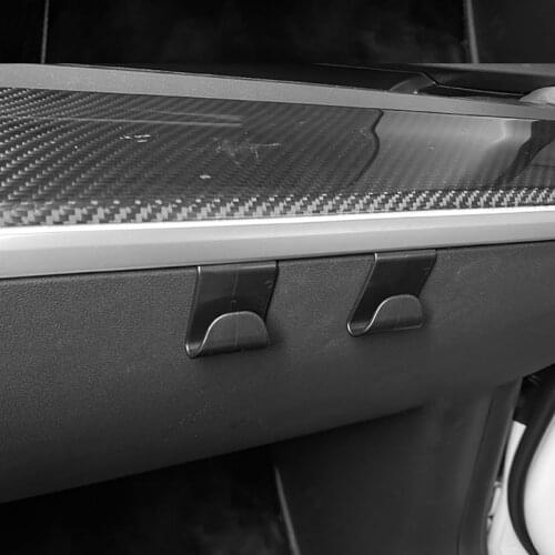 Car Front Glove Box Hook Holder Anti Swinging ABS Pendant Storage Hanging Accessories for Tesla Model 3 Y 2021