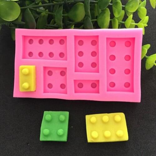 Fondant Cake Silicone Mold Building Blocks Childrens Educational Model 15-22