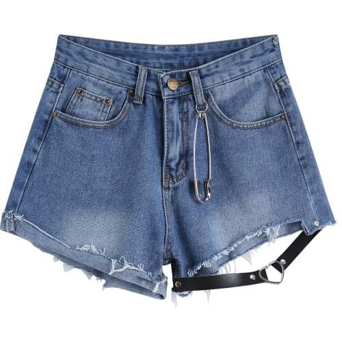 2021 New High Waist Women Shorts Summer Harajuku Baggy Trend Casual Wide Leg Hot Pants Vintage Streetwear Denim Short Trouser
