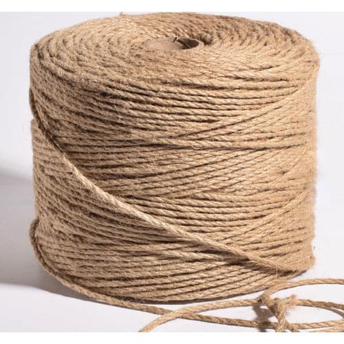 20M/50M/100M Natural Sisal Rope Touw Twine DIY Scratching Post Toy Legs Binding Rope Cat Climbing Frame For Cat Sharpen Claw